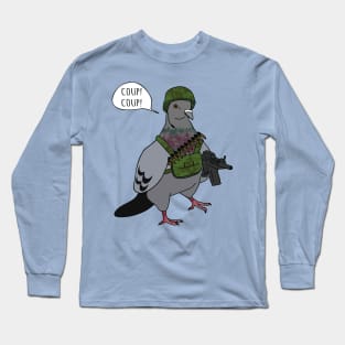 Coup! coup! - funny pigeon doodle Long Sleeve T-Shirt